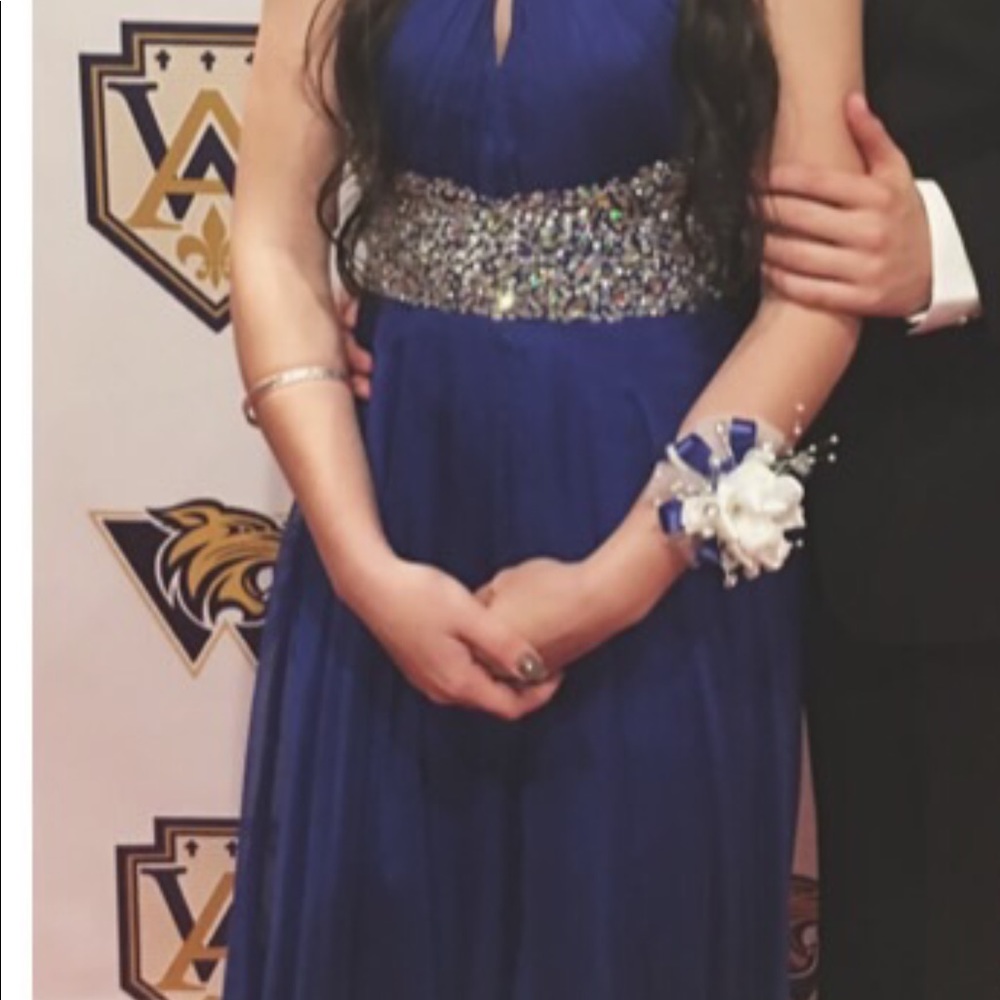 Royal Blue Prom Dress - Picture 3 of 7